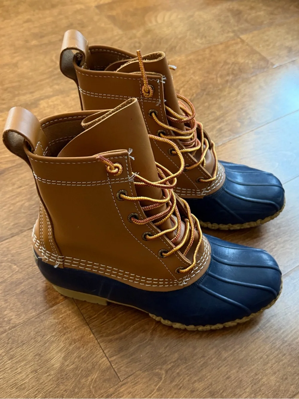 L.L Bean Navy Duck Rain 8” Boots